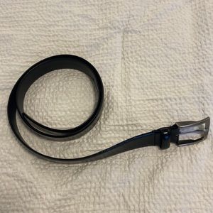 Black Italian Leather Belt